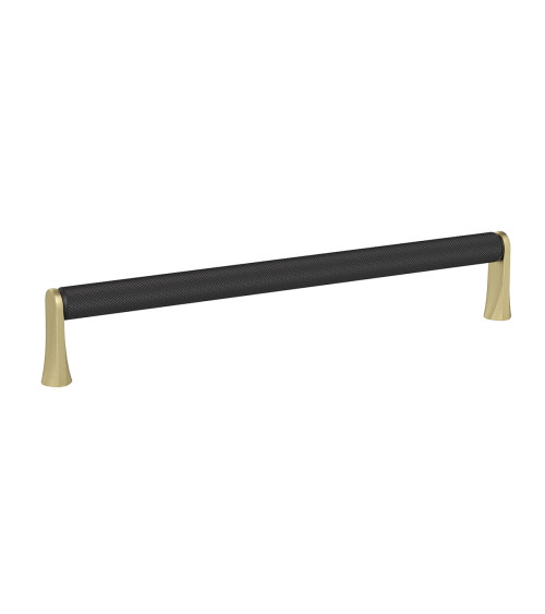 NATALE textured black anode/matt gold furniture handle designer pull