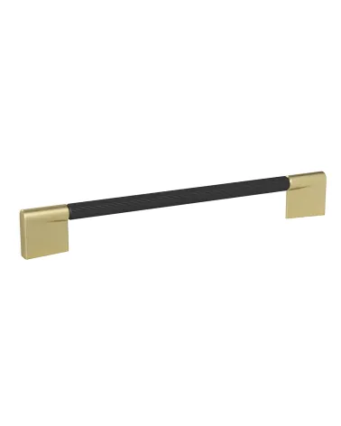 TIARA textured black anode/matt gold furniture handle designer pull
