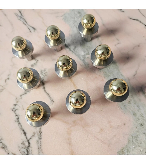 POLA polished gold/polished chrome furniture knob design handle
