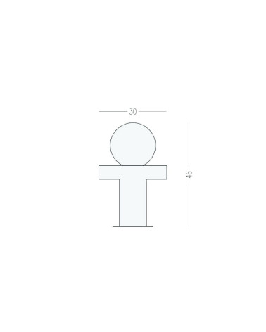 POLA WHITE brass furniture knob with legends