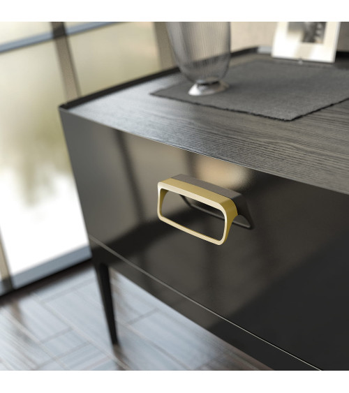 LAGO designer furniture handle in matt gold