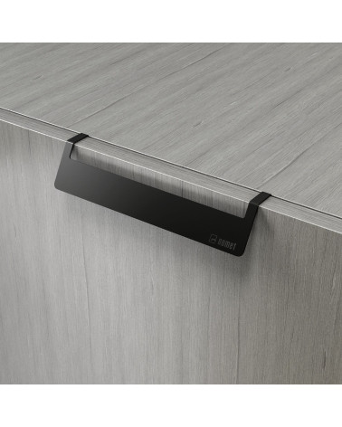 PRATO-2 designer furniture handle in matt black