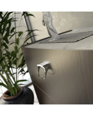 LAGO-1 polished chrome furniture handle designer handle mounted on furniture