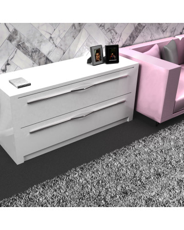 Polished chrome furniture handle APRO designer handle fitted on furniture