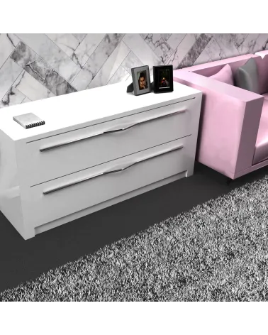 Polished chrome furniture handle APRO designer handle fitted on furniture