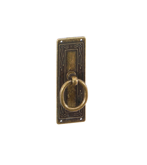 Patinated brass LEDA-2 furniture handle designer handle
