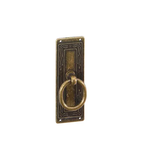 Patinated brass LEDA-2 furniture handle designer handle