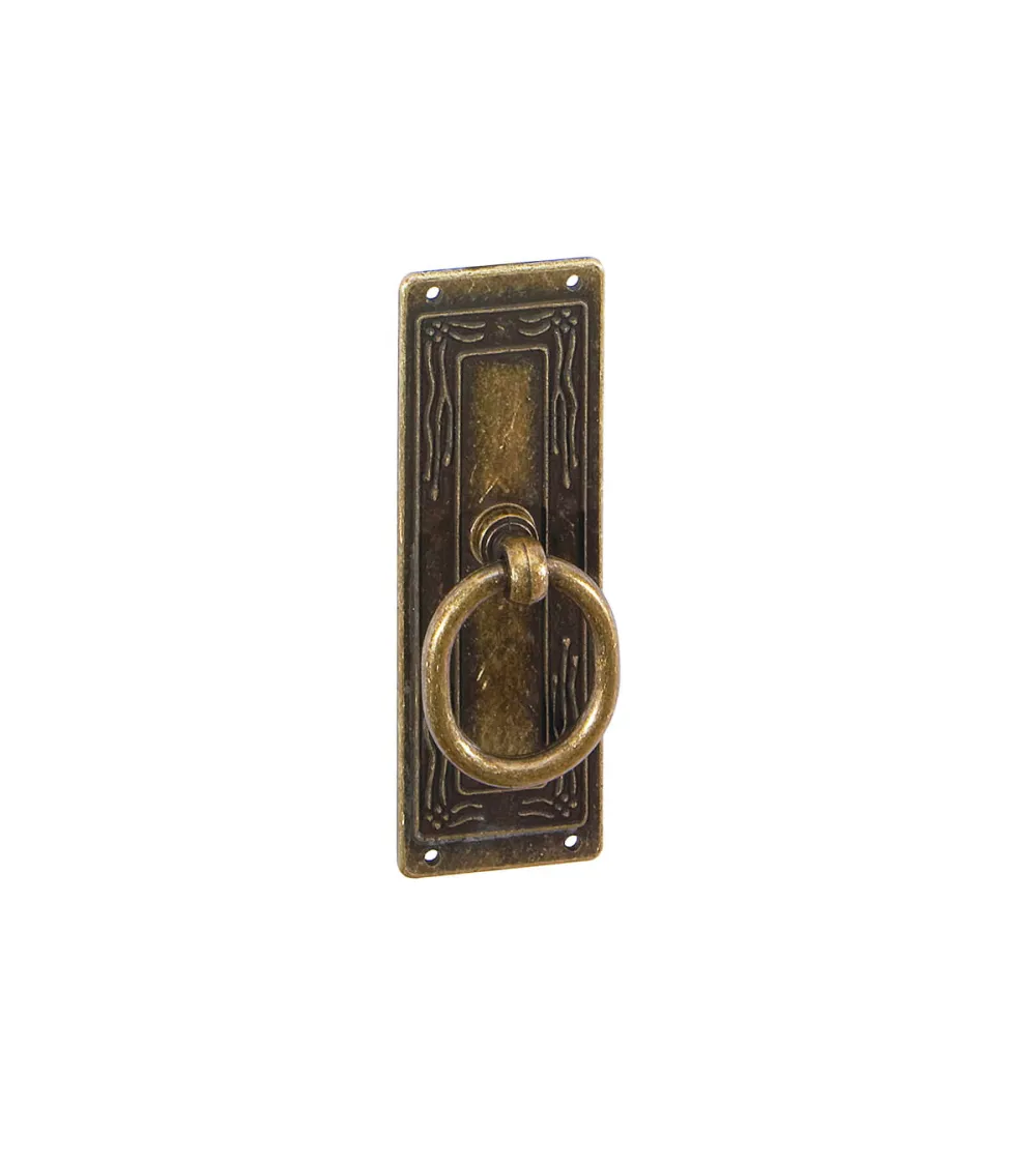 Patinated brass LEDA-2 furniture handle designer handle