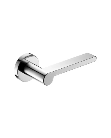 Polished chrome Pandora door handle design handle angled top view