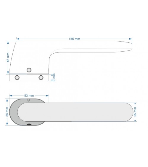 Copper oval door handle VS MAGIC - designer ironmongery