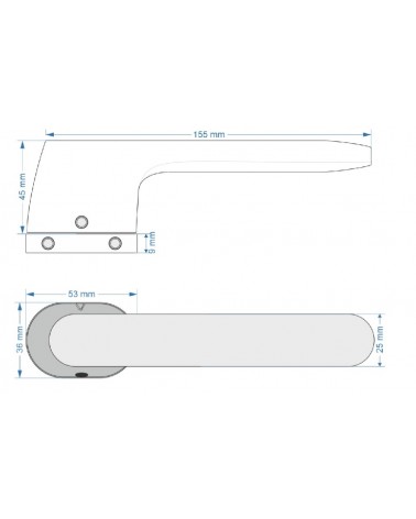 VS MAGIC oval copper door handle - designer ironmongery
