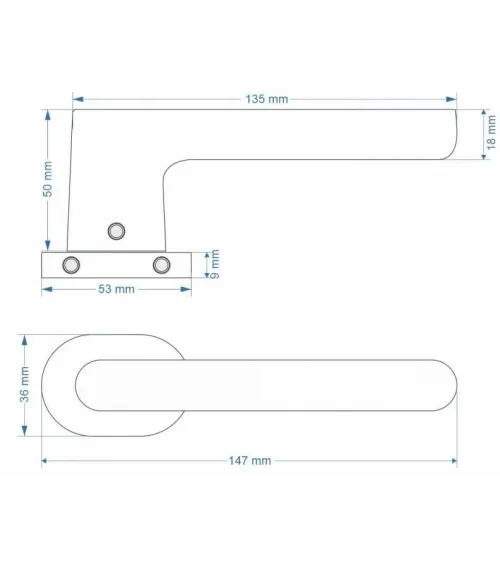 JACOB polished chrome door handle design handle