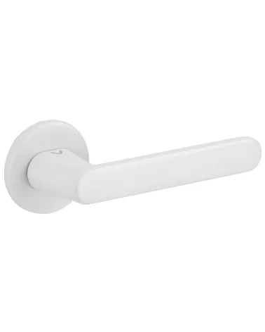 Nesh white door handle designer ironmongery