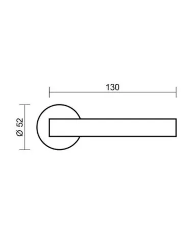 Nesh door handle with dimensions
