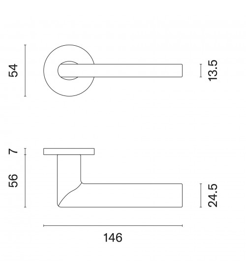 KALMIA polished chrome door handle design handle