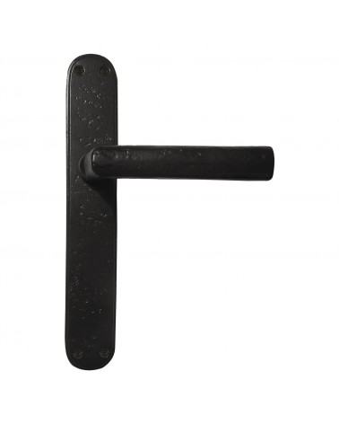 Black handle on classic keyhole escutcheon P1930/P40 - designer handle