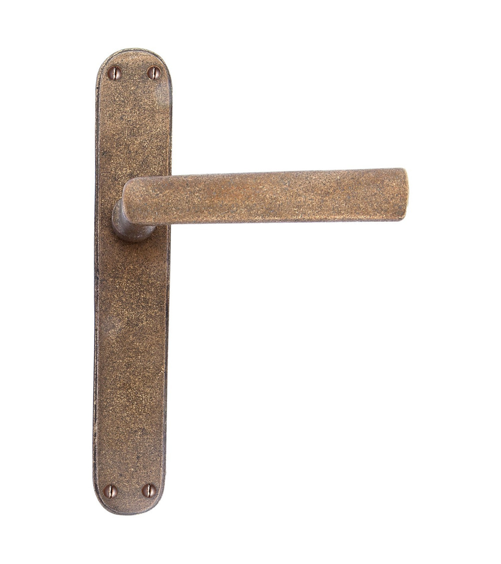 Rust handle on classic backplate P1930/P40 - designer handle