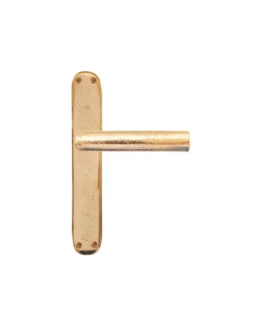 Polished gold handle on classic keyhole plate P1930/P40 - designer handle