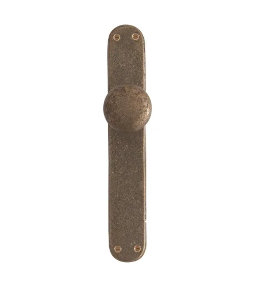 Rust door knob on P40 keyhole plate - designer handle