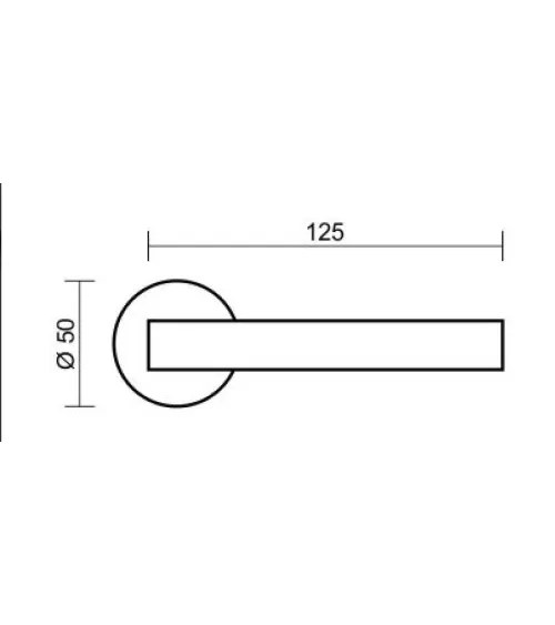 VENERA satin nickel door handle designer handle