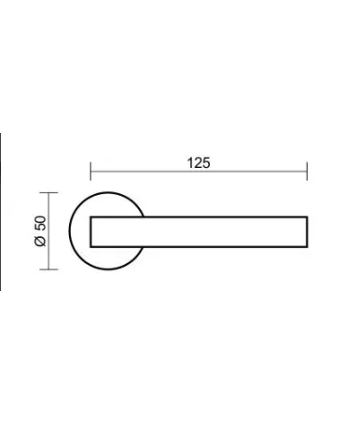VENERA door handle with dimensions