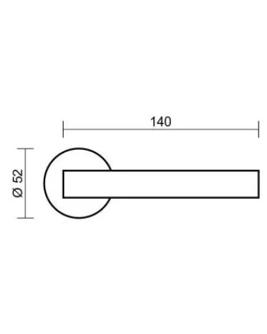 RADIUS door handle with dimensions