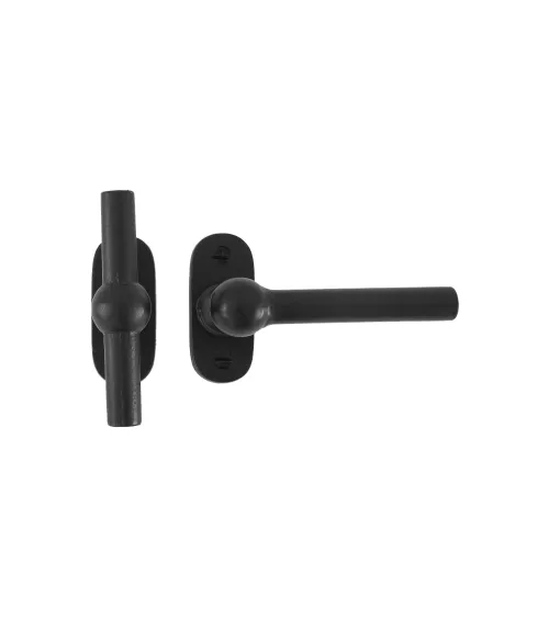 Retro-industrial iron door handle and vertical handle BECDF oval - designer handle