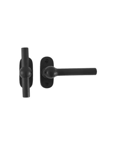 Retro-industrial iron door handle and vertical handle BECDF oval - designer handle