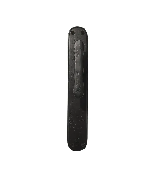 Polished gold door handle on original longitudinal plate PHTT 40 - designer handle