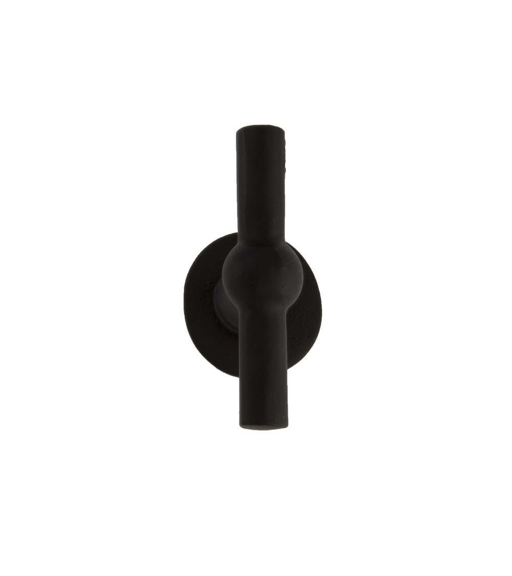 Black vertical iron door handle BECDF - designer handle