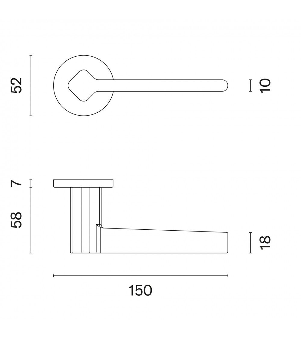 NINFEA black door handle designer hardware