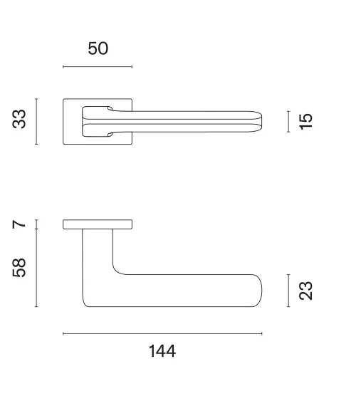 YUKA black door handle designer handle