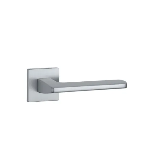Satin chrome YUKA door handle designer hardware