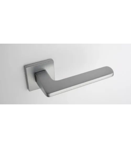 Satin chrome YUKA door handle designer hardware