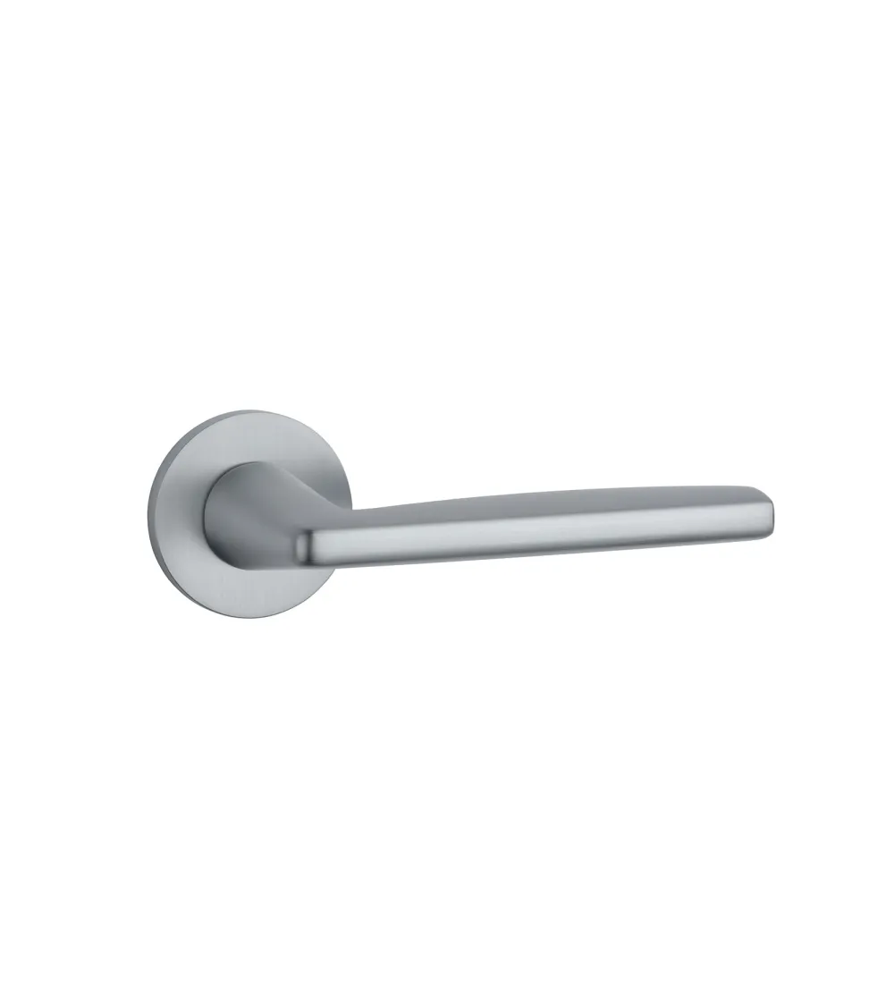 Satin chrome door handle LUNA designer handle