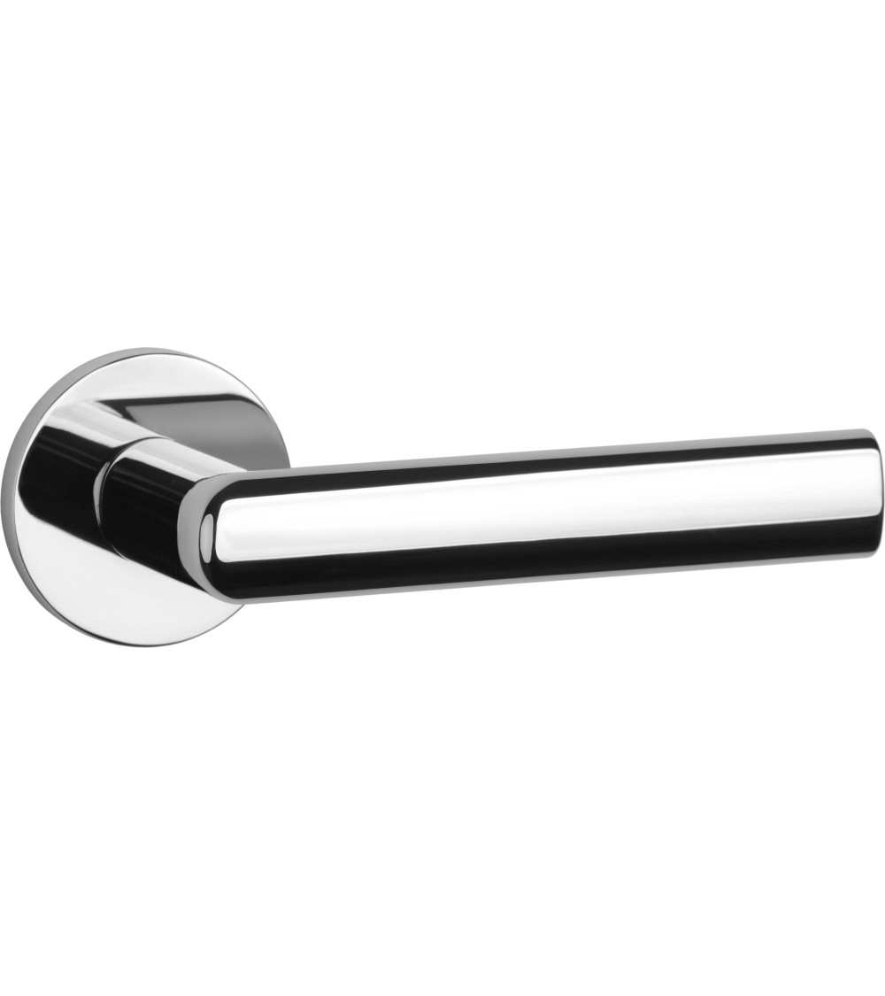 Polished chrome door handle SILENA designer ironmongery