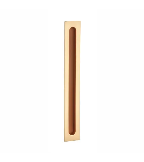 Matt brass / leather sliding door handle APRILE HD 239 designer handle