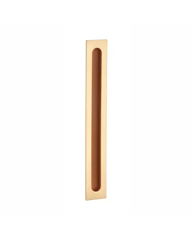 Matt brass / leather sliding door handle APRILE HD 239 designer handle