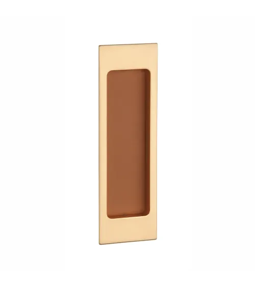 Matt brass / leather sliding door handle APRILE HD 240 designer handle