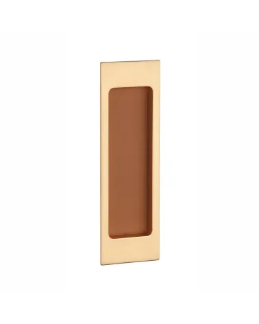 Matt brass / leather sliding door handle APRILE HD 240 designer handle