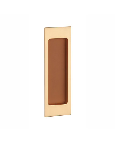 Matt brass / leather sliding door handle APRILE HD 240 designer handle