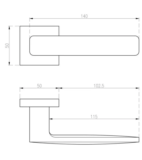 STELLA black door handle design handle