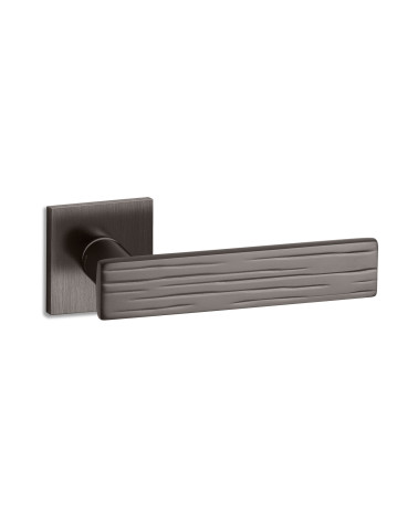 Graphite door handle Ento Wood designer ironmongery