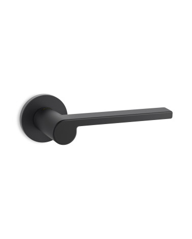 Black door handle Ento Lev designer ironmongery