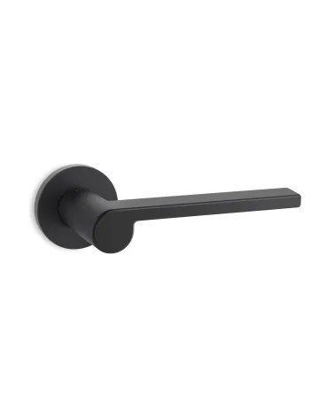 Black door handle Ento Lev designer ironmongery