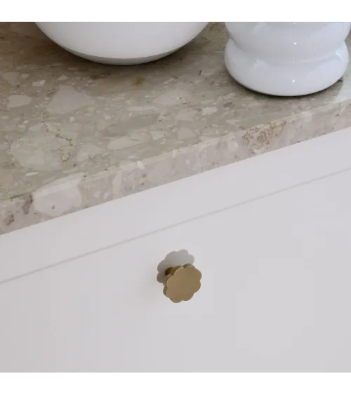 Brass Flower 08 furniture knob designer handle