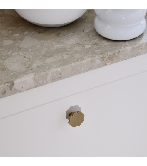 Brass Flower 08 furniture knob designer handle