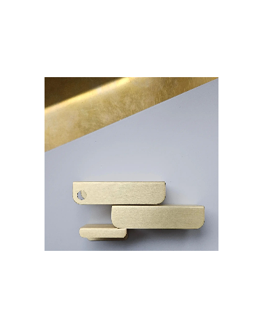 Brass EDIT O furniture handle designer handle top view