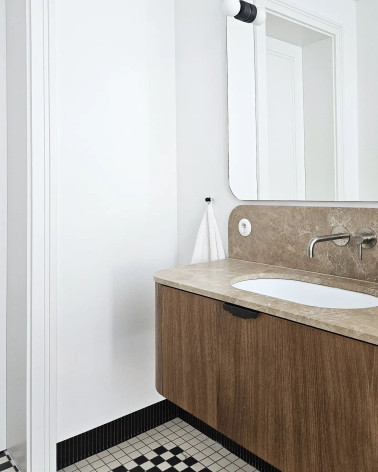 Brass KARLA BLACK furniture handle designer handle side view
