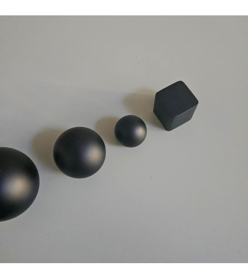 Brass furniture knob ODETE BLACK M designer handle